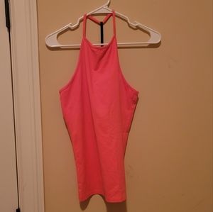 Champion Anna Kaiser Pink Blue Coral Salmon Backless Tank Activewear Top Shirt